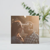 Invitation Moments d'amour, couple amoureux (Debout devant)