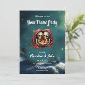 Invitation Moments d'hiver magiques, deux squelettes (Debout devant)