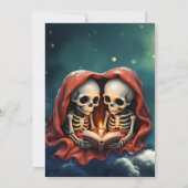 Invitation Moments d'hiver magiques, deux squelettes (Dos)