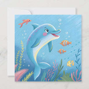 Invitation Moments joyeux de dauphin