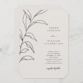 Invitation Moments simples Mariage à la main (Devant / Derrière)