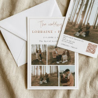 Moments spéciaux 5 photos élégant QR Code Mariage