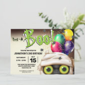 Invitation Momie d'Halloween Monstre Cache-Cache (Debout devant)