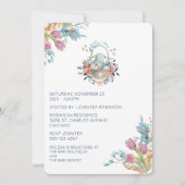 Invitation Momma Bunny dans le Baby shower de fleurs de panie (Dos)