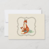 Invitation Momma Fox et bébé aquarelle Illustration Merci (Devant)