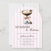 Invitation Mommies & Martinis Espresso Arch Baby shower fille (Devant)