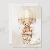 Invitation MOMMY OU DADDY Baby shower Jeu Ours Ballons (Dos)