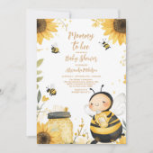 Invitation Mommy to Bee Baby shower Floral (Devant)