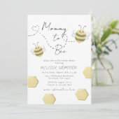 Invitation Mommy to Bee Honeycomb Baby shower neutre entre le (Debout devant)