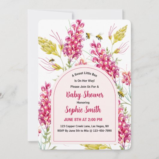 Invitation Mommy To Bee Sweet Little Bee (Devant)