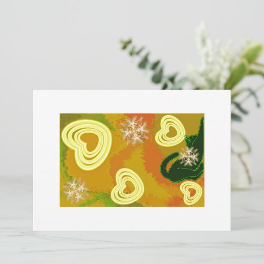 Invitation Mon amour pour mon chat (Debout devant)