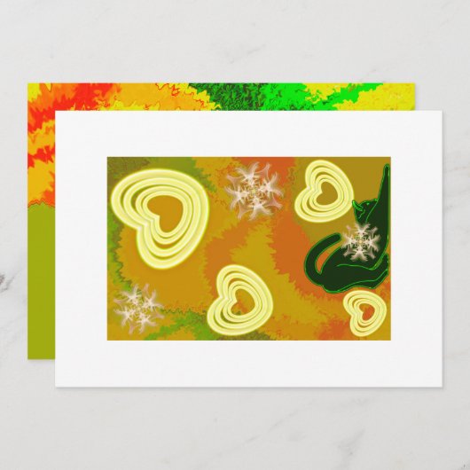 Invitation Mon amour pour mon chat (Devant / Derrière)