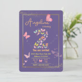 Invitation Mon ange a deux ans : l'anniversaire de mon papill (Debout devant)