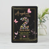 Invitation Mon ange a deux ans : l'anniversaire de mon papill (Debout devant)