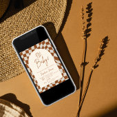 Invitation Mon bébé ! À damiers Boho | EN VICHY | BABY SHOWER