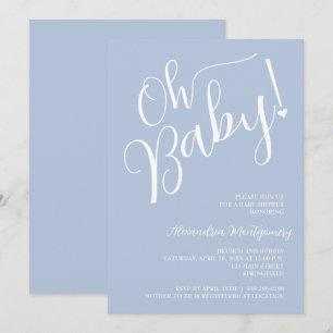 Invitation Mon bébé ! Baby shower Blue Boy