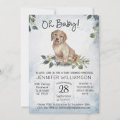 Invitation Mon bébé ! Baby shower Chien Chien (Devant)