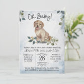 Invitation Mon bébé ! Baby shower Chien Chien (Debout devant)