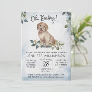 Invitation Mon bébé ! Baby shower Chien Chien