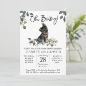 Invitation Mon bébé ! Baby shower de chien moderne berger all (Debout devant)