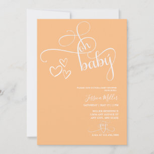 Invitation Mon bébé   Baby shower photo neutre pour les femme