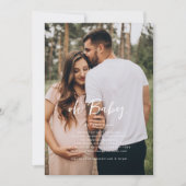 Invitation Mon bébé | Baby shower photo simple (Devant)