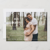 Invitation Mon bébé | Baby shower photo simple (Devant)