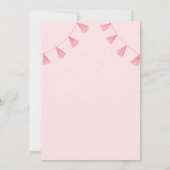 Invitation Mon bébé Baby shower rose (Dos)