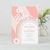 Invitation Mon bébé Baby shower Super (Debout devant)