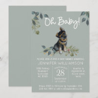 Mon bébé ! Chien Baby shower berger allemand Sage