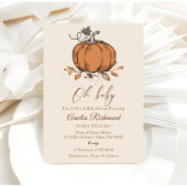Invitation Mon bébé ! Citrouille automne Baby shower d'automn