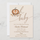 Invitation Mon bébé ! Citrouille automne Baby shower d'automn (Devant)