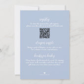 Invitation Mon bébé ! Code QR du Baby shower Garçon Bleu (Dos)