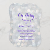 Invitation Mon bébé ! Éclairage Éclairage Violet Douche Invit (Devant / Derrière)