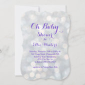 Invitation Mon bébé ! Éclairage Éclairage Violet Douche Invit (Devant)
