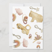 Invitation Mon bébé, Layette, Baby shower de jouets écoénergé (Dos)