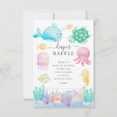 Invitation Mon Bébé Sous Le Raffle De La Mer (Devant)