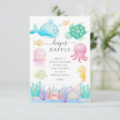 Invitation Mon Bébé Sous Le Raffle De La Mer (Debout devant)