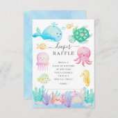 Invitation Mon Bébé Sous Le Raffle De La Mer (Devant / Derrière)