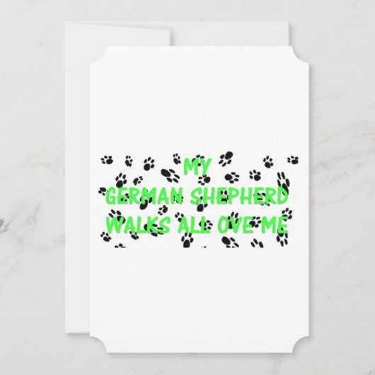 Invitation Mon Berger Allemand Marche Sur Moi (Devant)