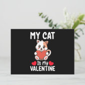 Invitation Mon Chat Est Ma Saint Valentin Amoureux Des Animau (Debout devant)