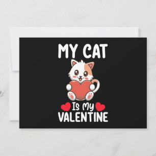 Invitation Mon Chat Est Ma Saint Valentin Amoureux Des Animau