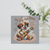 Invitation Mon chien a des puces chanson d'accordage ukulélé (Debout devant)