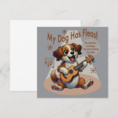 Invitation Mon Chien A Fleas Ukulele Tuning Chanson (Devant / Derrière)