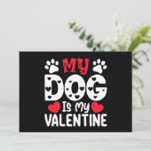 Invitation Mon Chien Est Mon Saint Valentin Amoureux Des Anim (Debout devant)