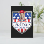 Invitation Mon chien Trump 2020 porte des lunettes (Debout devant)