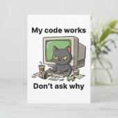 Invitation Mon code fonctionne Ne demandez pas pourquoi (Debout devant)