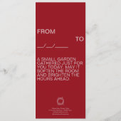 Invitation Mon Coeur Message Card (Dos)