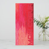 Invitation Mon Coeur Message Card (Debout devant)