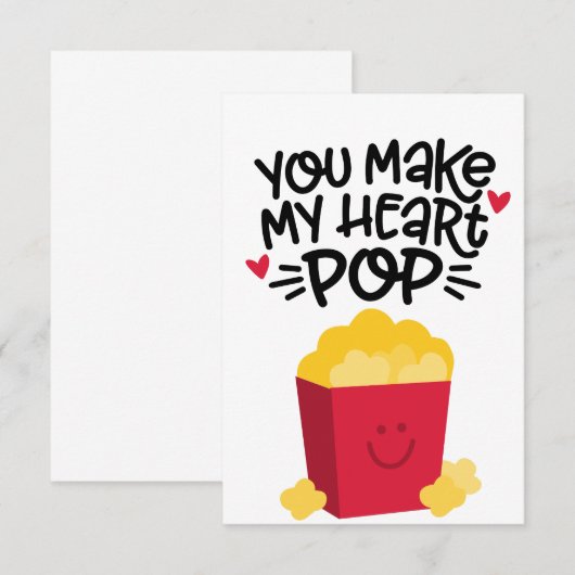 Invitation mon coeur POP (Devant / Derrière)